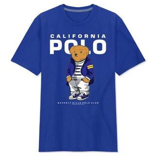 2023Beverly Hills Polo Club เสื้อยืดคอกลมแขนสั้น Classic Bear รุ่น