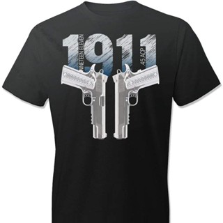 Lyzh 1911 เสื้อยืดลําลอง แขนสั้น พิมพ์ลาย Colt Handgun Pro Gun 2Nd Amendment แฟชั่น สําหรับผู้ชาย