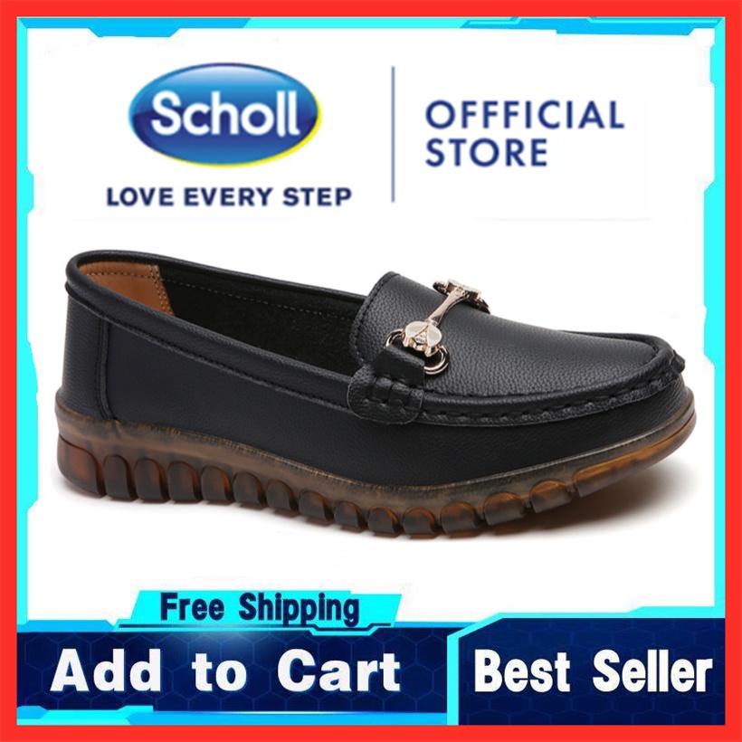 รองเท้า Scholl ผู้หญิง หนัง Bohemia สไตล์ Boat Shoes
