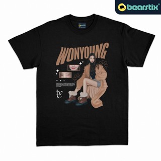 oversize T-shirt Bearstix เสื้อยืด ลาย Wonyoung Kaos After Like Ive Baju Kpop Streetwear S-5XL