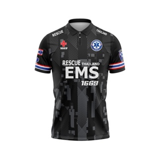 เสื้อพิมพ์ลายคอปก EMS 299 เสื้อสวยออกใหม่ใส่แล้วพร้อมออกไปปฏ…