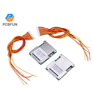 Pcbfun บอร์ดป้องกันแบตเตอรี่ 16S 60V 50A พอร์ตเดียวกัน 18650 ไม่มีสมดุล