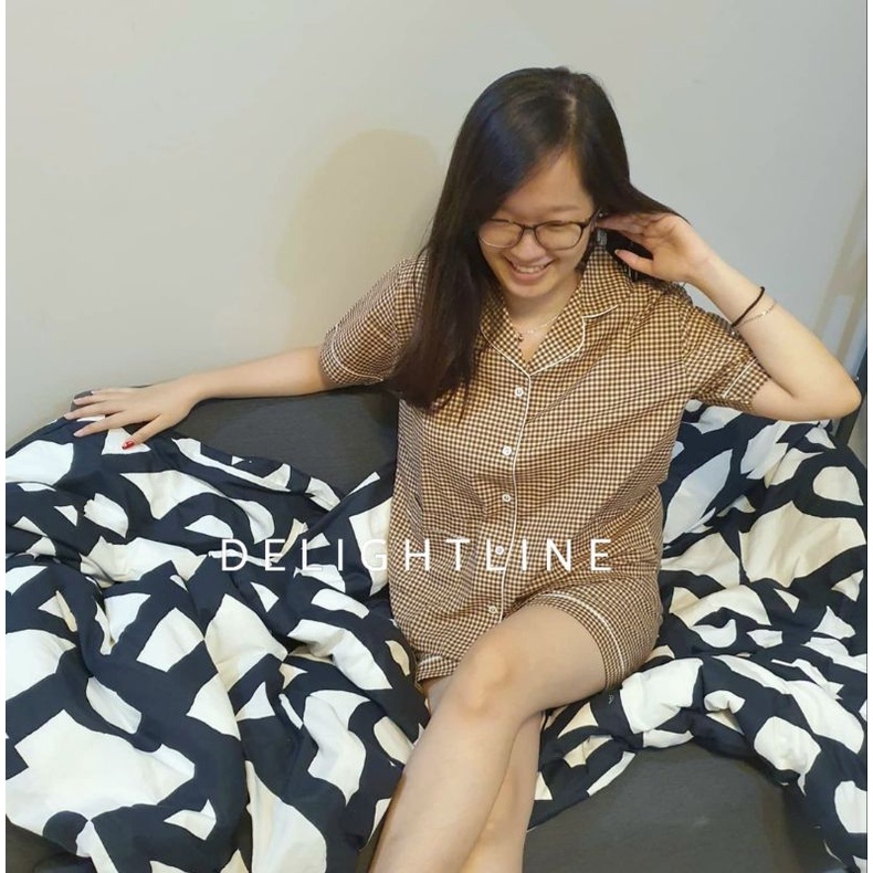 ดีไลท์ไลน์ - ผู้หญิง SQUARE PAJAMA SLEEPING CLOTHES