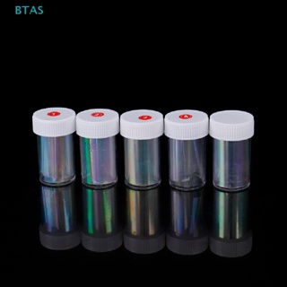 Bt สติกเกอร์กระดาษแก้วเลเซอร์ ขนาดใหญ่ สีสันสดใส สําหรับตกแต่งเล็บ AS