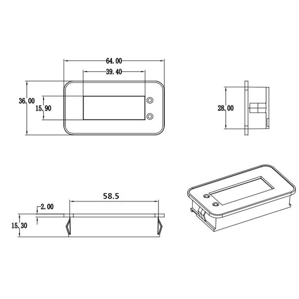 Pcbfun เครื่องวัดอุณหภูมิ โวลต์มิเตอร์ โวลต์มิเตอร์ แบตเตอรี่ตะกั่วกรด Li-ion กันน้ํา - รูปที่ 7