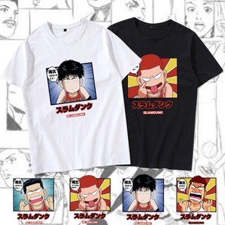 เสื้อยืดแขนสั้น พิมพ์ลายการ์ตูน Sakuragi Flower Road Basketball Slam Dunk สไตล์ฮ่องกง สําหรับผู้ชาย_09