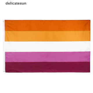 Delicatesun ธงแบนเนอร์ ลายพระอาทิตย์ตก เลสเบี้ยน 90x150 ซม. 1 ชิ้น