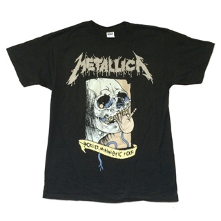 เสื้อยืดผู้ เสื้อยืด พิมพ์ลายกราฟิก Metallica Soiree Pushead Skull Death Magnetic 2009 สําหรับผู้ชาย S-5XL