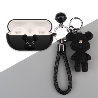 Sony Ambie Case Cartoon Bear Space NASA Astronaut Keychain Pendant Ambie TW01 Silicone Soft Case Protective Case Shockproof Case Protective Case Cartoon Plush Coal Ball Pendant Sony AM-TW01 Cover Soft Case