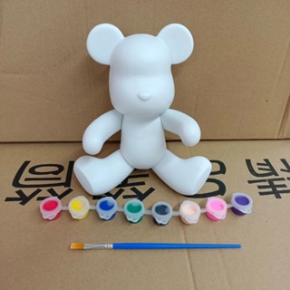 23 ซม. DIY ของเหลว หมี สี แฮนด์เมด ศิลปะ ของเหลว กราฟฟิตี ของเล่น วัสดุ พร้อมเครื่องมือ สี สําหรับเด็ก ผู้ใหญ่