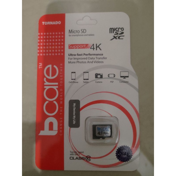 Bcare MicroSD 4GB Class 10 ของแท้
