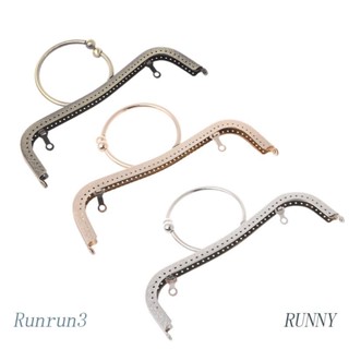 Runny กรอบโลหะ ทรงสี่เหลี่ยม สําหรับเย็บกระเป๋าถือ กระเป๋าสตางค์ เหรียญ DIY 1 ชิ้น