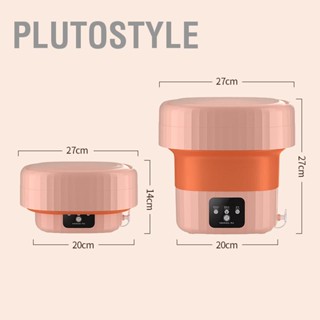 Plutostyle เครื่องซักผ้า ขนาดเล็ก แบบพกพา พับได้ 6 ลิตร สําหรับเสื้อผ้าเด็ก ถุงเท้า รถบ้าน หอพัก เดินทาง