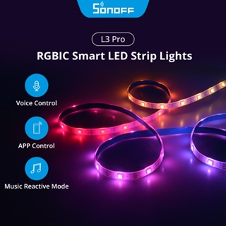 Sonoff L3 Pro แถบไฟ LED อัจฉริยะ WiFi RGBIC โคมไฟยืดหยุ่น จอแสดงผลหลายสี โหมดเพลงพร้อมกัน