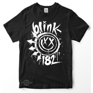 เสื้อยืด คอลึก พิมพ์ลายโลโก้ Blink 182 blink182 สไตล์พังก์