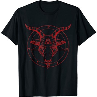 Comfortable Pentagram Goat Head Baphomet Satanic Witchcraft Design T-Shirt_02