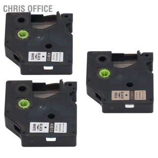 Chris office เครื่องทำฉลากเทปกว้าง 6 มม. ยาว 23 ฟุต กันน้ำมัน ทนแม้หมึก เทปติดฉลากติดทนนานสำหรับ PL200 LMPC 16596