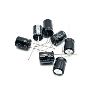 แพ็ค 5ตัว 330uf 10v 16v 35v 50vอลูมิเนียม Electrolytic Capacitor