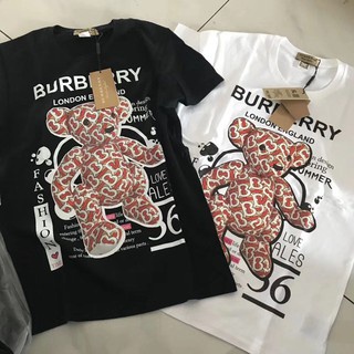 Genuine-Europe Station Burberry1 2021 Explosive Series Tide Brand Teddy Bear Cotton T-shirt Men and Women Round Nec_02