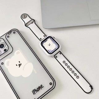 การ์ตูนการออกแบบกราฟฟิตีสายรัดซิลิโคน + กรณีป้องกันนุ่มสําหร…