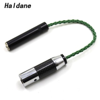 Haldane อะแดปเตอร์เชื่อมต่อเสียง คาร์บอนไฟเบอร์ 4pin XLR Balanced Male to 6.35 มม. TRS 3pole Female สีเขียวเข้ม