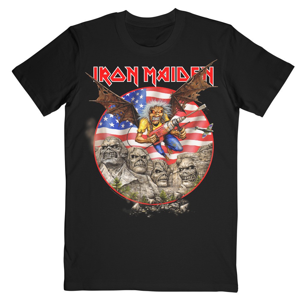 Iron Maiden Legacy of the Beast 2019 ทัวร์สหรัฐอเมริกาเสื้อยืดผู้ชาย Re Sportswear ของขวัญฮาโลว s~Q