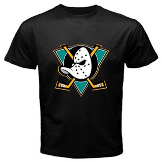 เสื้อยืดผู้ชาย เสื้อยืด พิมพ์ลายภาพยนตร์ Mighty Ducks of Anaheim NHL Hockey League สําหรับผู้ชาย