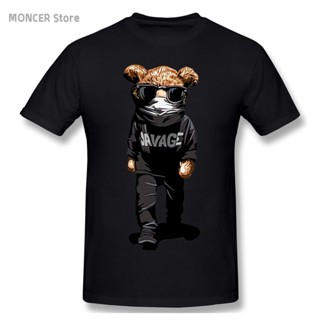 2023 New Mens T Shirts Masked Teddy Bear T Tee Tshirt Cotton Tshirt_02