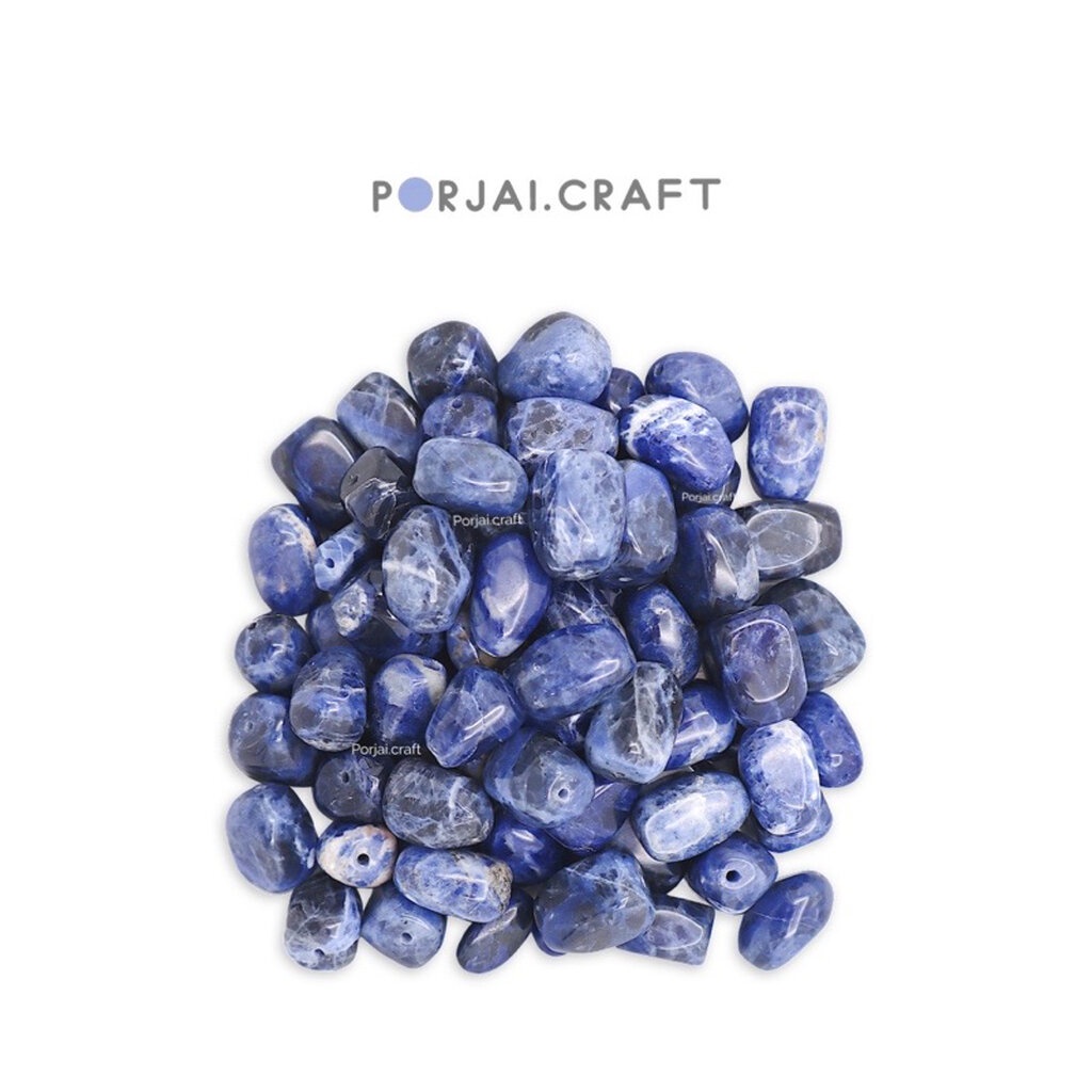 Sodalite Free Form Bead ลูกปัดโซดาไลต์