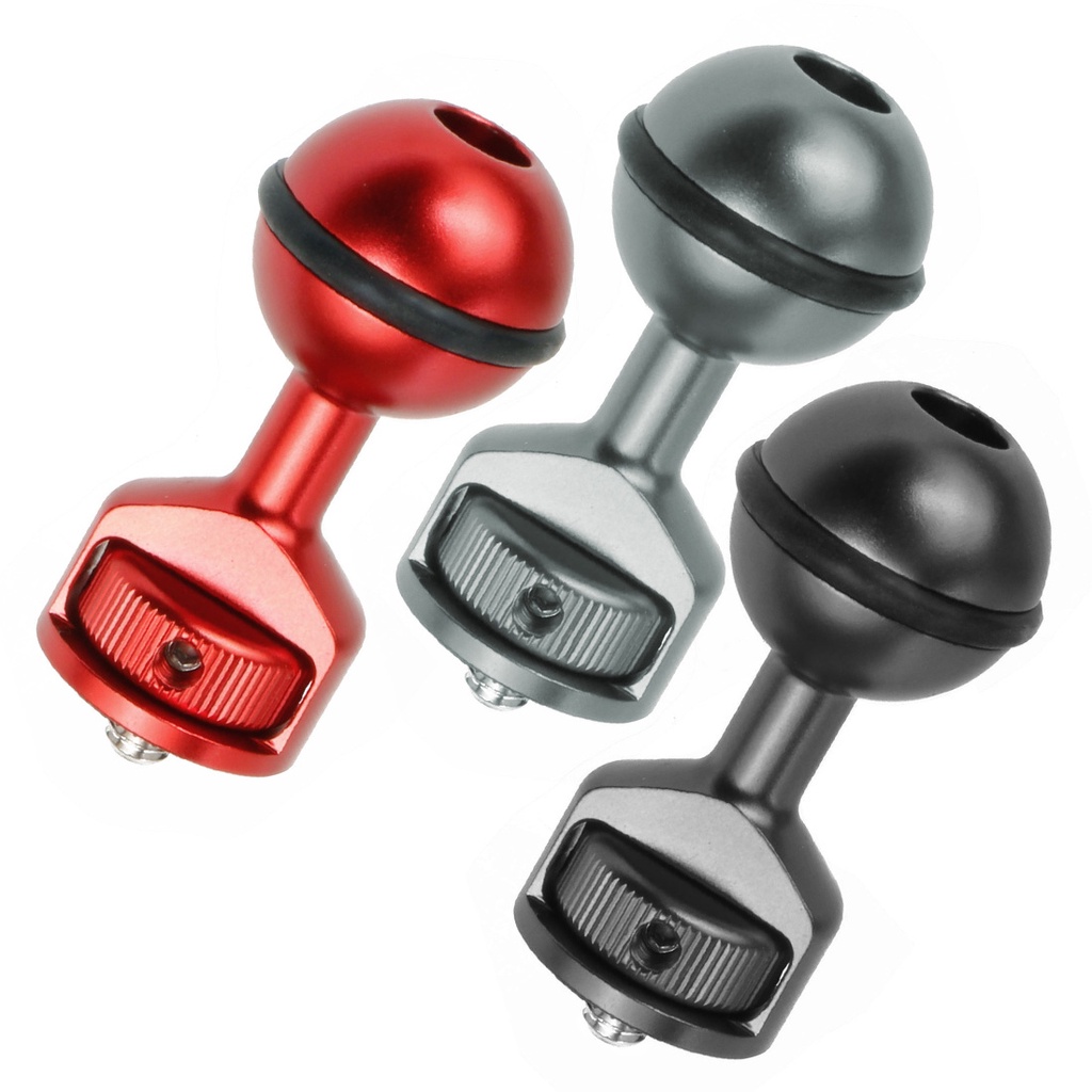 Xt-xinte อลูมิเนียม 1 นิ้วหัวบอลอะแดปเตอร์ Anti-หลวม 1/4 "M5 สกรูปรับ Fix Mount สําหรับ GoPro 13 12 11 กล้องอุปกรณ์เสริมกรง