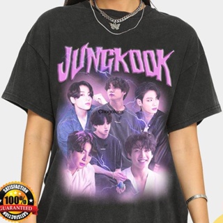 oversize T-shirt 2022 เสื้อยืดลําลอง แขนสั้น พิมพ์ลาย Army jimin jin suga j hope rm สไตล์วินเทจ สําหรับผู้ชาย AS401 S-5X