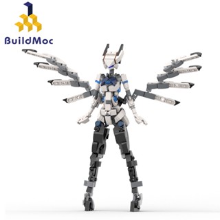 Buildmoc ชุดของเล่นตัวต่อหุ่นยนต์ หุ่นยนต์ Angel Mech Bunny Girl 305 ชิ้น