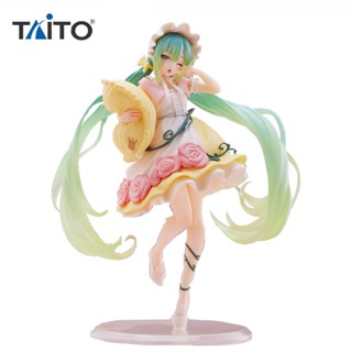 โมเดลฟิกเกอร์ PVC อนิเมะ Taito Wonderland Prize Sleeping Beauty Hatsune Miku ขนาด 20 ซม. ของเล่นสะสม สําหรับเด็ก