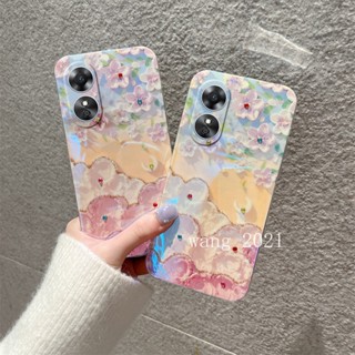 พร้อมส่ง ใหม่ เคสโทรศัพท์มือถือแบบนิ่ม ลายดอกไม้ ประดับพลอยเทียม ระยิบระยับ แฟชั่นหรูหรา สําหรับ OPPO Reno8 T A78 5G 4G Reno 8 8T Reno8T