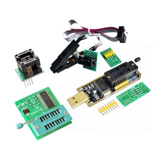 Ch341A Flash Bios Usb โมดูลโปรแกรมเมอร์ + Soic8 Clip + อะแดปเตอร์ 1 . 8 V + Soic8 อะแดปเตอร์