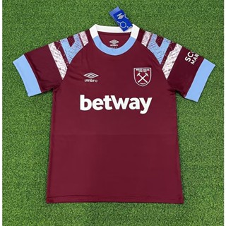 เสื้อกีฬาแขนสั้น ลายทีมชาติฟุตบอล West Ham United 2324 ชุดเหย้า คุณภาพสูง