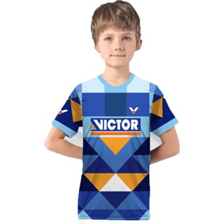 Victor Childrens badminton jersey And Pants Set | Set jersey dan celana badminton victor anak kaos ba