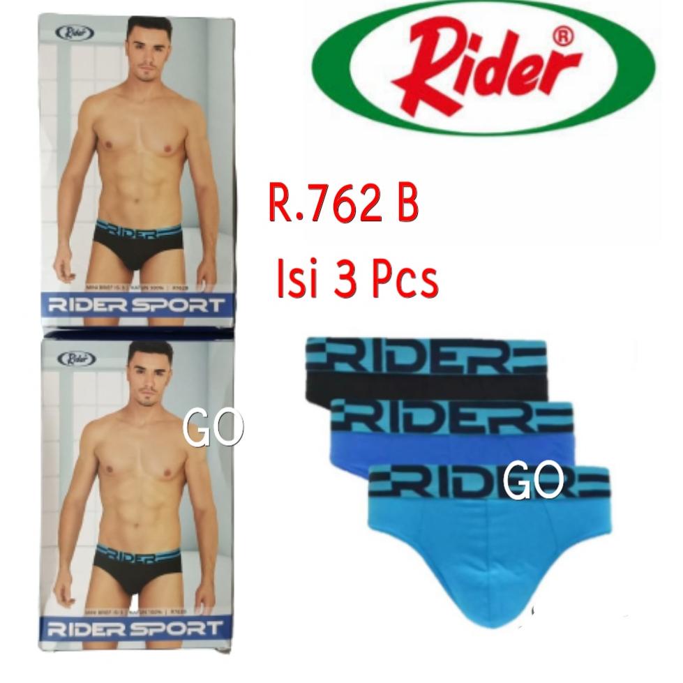 READY TO SEND gof ชุดชั้นในชาย Rider Sport R762B1,R761B,R785B บรรจุ 3 ชิ้น BOX 3in 1 CD Rider