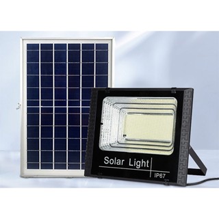 รุ่นอัพเกรด ไฟโซล่าเซล์ พิเศษ โซลาร์เซลล์ 50W 100W 200W 300W Solar Light ไฟ LED Solar cell ไฟแสงอาทิตย์