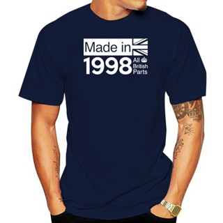 Fashionable Stylish T Shirt O-Neck Made In 1998 British Parts Mens T-Shirt 21St Birthday 21 Present Gift T Shirt_03