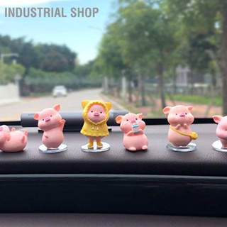  Industrial Shop เครื่องประดับรถยนต์ลูกหมูน่ารักรูปร่างหนืดฐานเดสก์ท็อปตกแต่งสำหรับร้านอาหารบ้านตกแต่งสำนักงาน