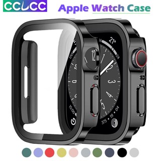 Cclcc เคสนาฬิกาข้อมือ PC แบบแข็ง ขอบตรง บางพิเศษ ป้องกันรอยขีดข่วน สําหรับ Apple Watch Series Ultra 8 7 49 มม. 45 มม. 41 มม. iWatch se 6 5 4 44 มม. 40 มม.