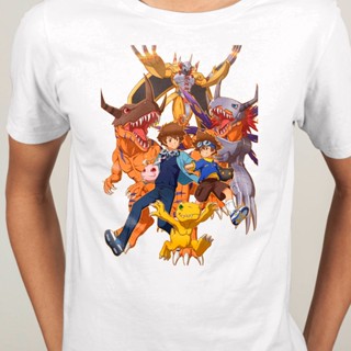 Short Sleeve T-shirt shirt Digimon Adventure Agumon Taichi Yagami Gabumon Yamato anime O-Neck Men Fashion cotton Ca_08