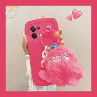 Zymello เคส OPPO A78 5G A57 2022 4G A54 A16 A15 A77 A12 A3S A5 A7 A5S A15S A31 2020 A53 A9 2020 A5 2020 A96 A76 F9 เคสโทรศัพท์ซิลิโคนจี้ตุ๊กตาตลกคลื่นลูกใหญ่