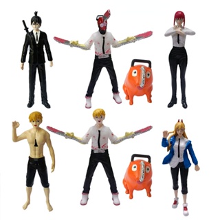 ใหม่ ฟิกเกอร์ฟิกเกอร์อนิเมะ Denji Pochita Power Electric Times Kawaii Q Version ของเล่นสําหรับเด็ก 8 ชิ้น ต่อชุด