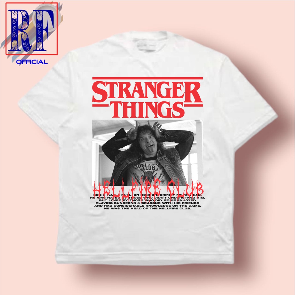 oversize T-shirt เสื้อยืด ขนาดใหญ่ | เสื้อยืด พิมพ์ลาย Stranger THINGS HELLFIRE CLUB | เสื้อยืด STRANGER THINGS SERIES |