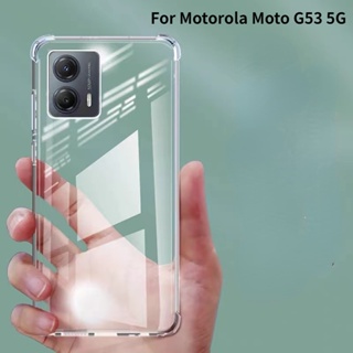 เคสโทรศัพท์มือถือ ซิลิโคนนิ่ม TPU แบบใส บางพิเศษ สําหรับ Motorola Moto G53 5G