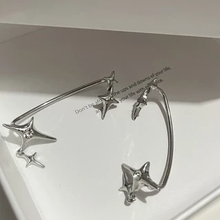 Fashion Star Clip Earrings Ear Cuff for none-Pierced Ears Cartilage Jewelry