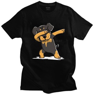 Rottweiler Dabbing Dog Dab Dance Move T Shirt Men Pure Cotton Tshirt Leisure Tee Short Sleeve Butcher Dog T-shirt C_04