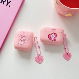 [Case Pro 2nd] เคส TPU นิ่ม เนื้อแมตต์ ลาย Disney Marie Cat สําหรับ AirPods Pro Pro2 Gen1/2 3